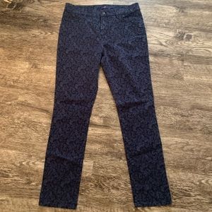 NYDJ Navy jacquard legging jeans size 10